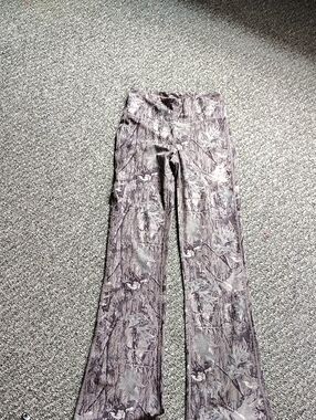 PLAYBOY Taupe and Black Nature-Print Leggings